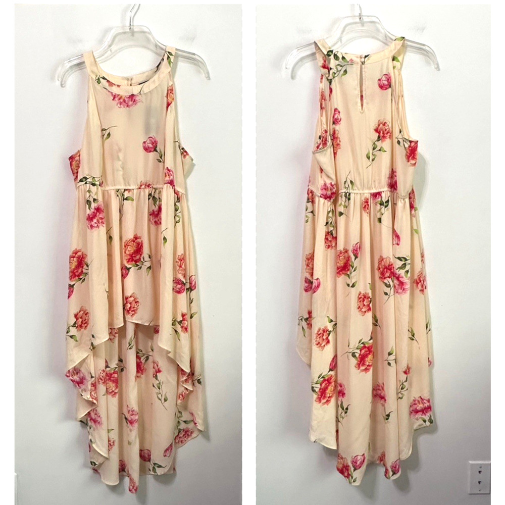 Torrid Georgette Hi Low Babydoll Top 0 Large Halter Sleeveless‎ Party Plus NEW